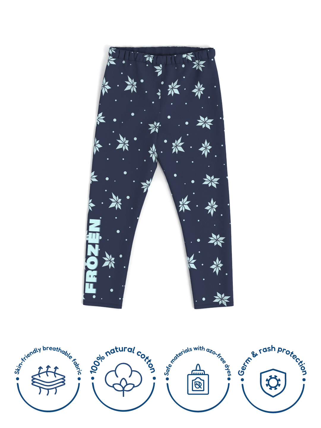 Nautinati Disney Frozen Girls Cotton All-over Print Leggings