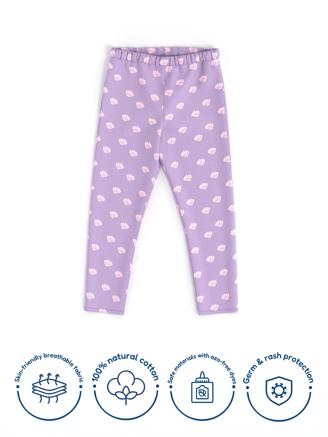Nautinati Girls' Cotton All-over Print Leggings