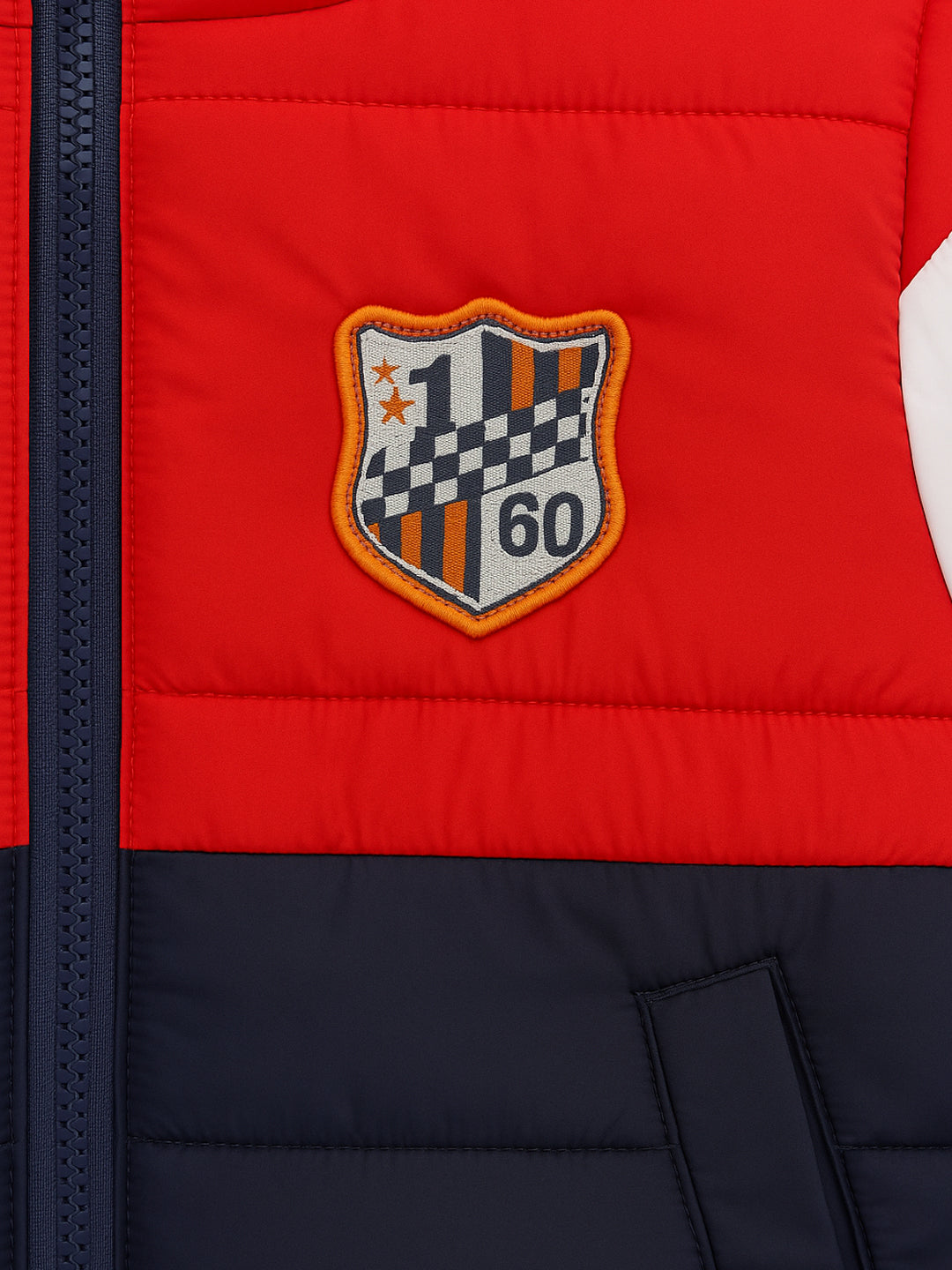 Nautinati Multicolour Printed and Embroidered Puffer Jacket for Boys