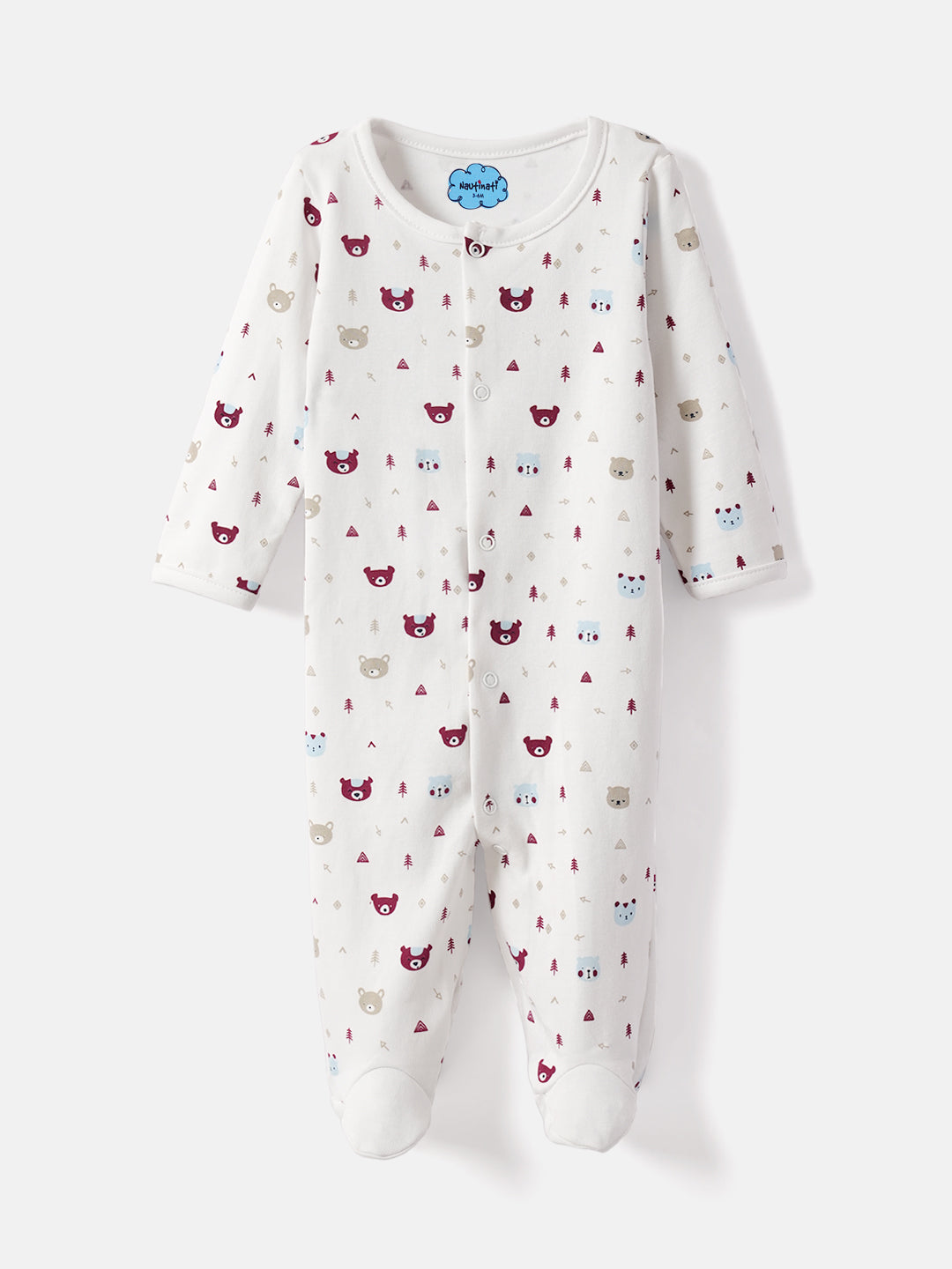Nautinati Soft Cotton Bodysuits for Infants Newborn Baby Boys & Girls Pack of 2