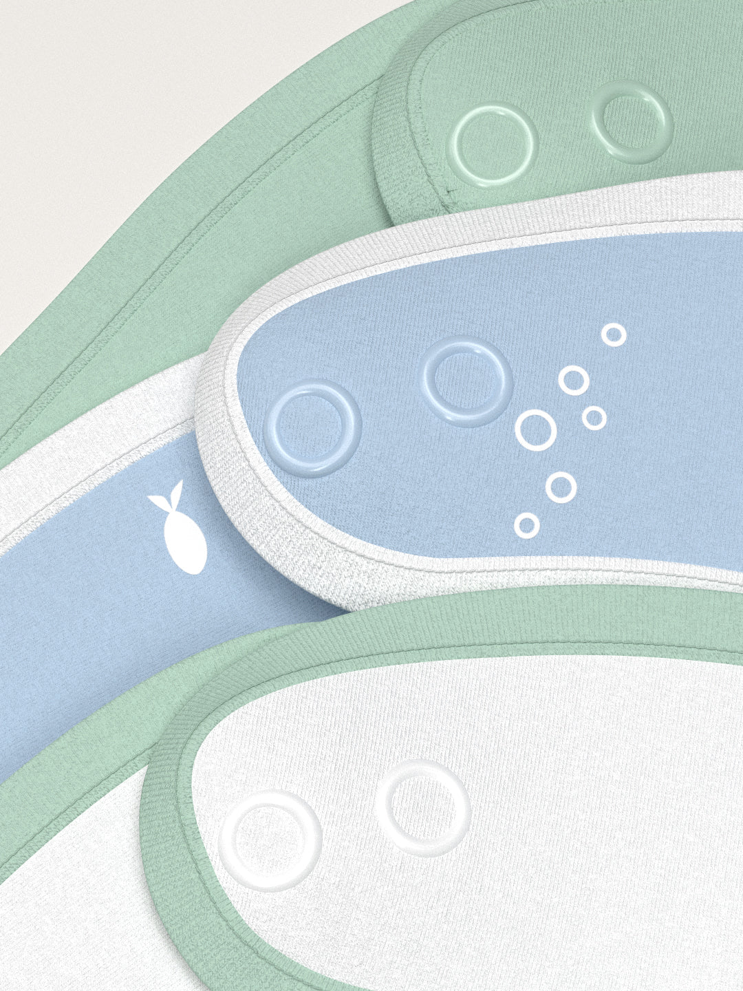 Nautinati Infants' Cotton Pack of 3 Ocean Print Bib
