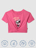 Nautinati Cotton Pink Mickey Mouse T-shirt for Girls