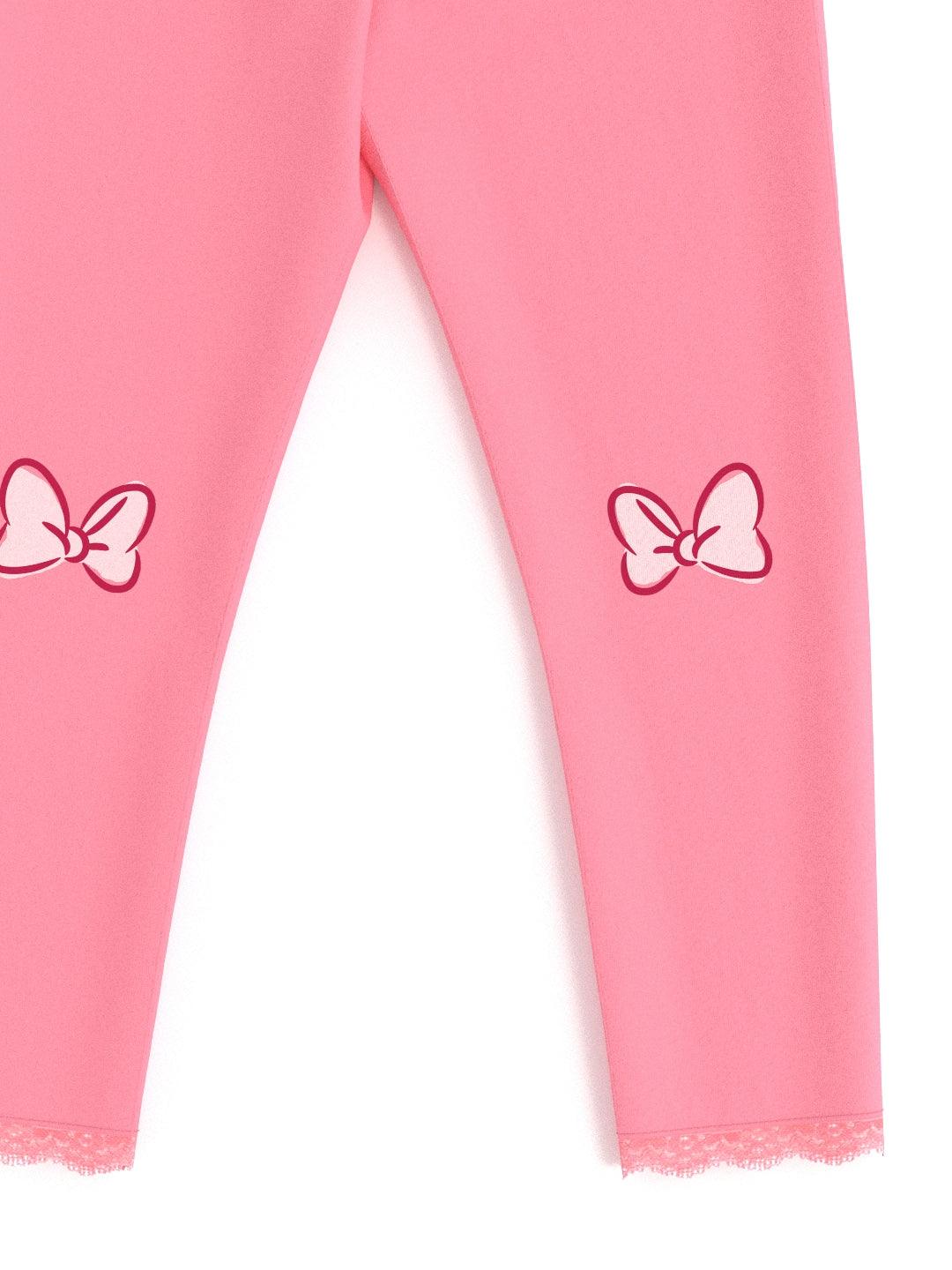 Girls Graphic Print Leggings | Lace at Bottom Hem | Disney Print | 3-24 Months