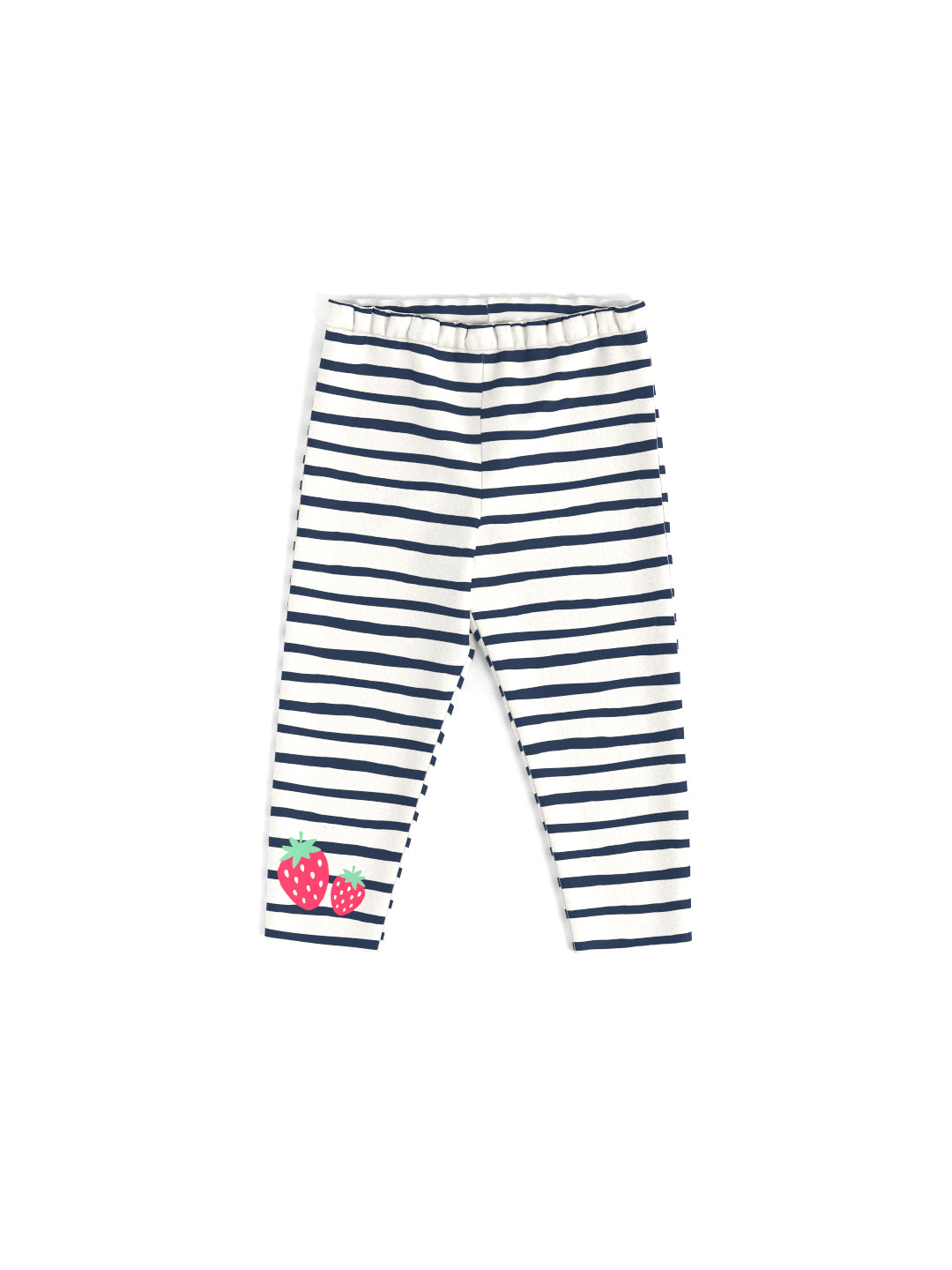 Nautinati's Girls' Cotton Pack of 2 Striped and Graphic Printed Leggings