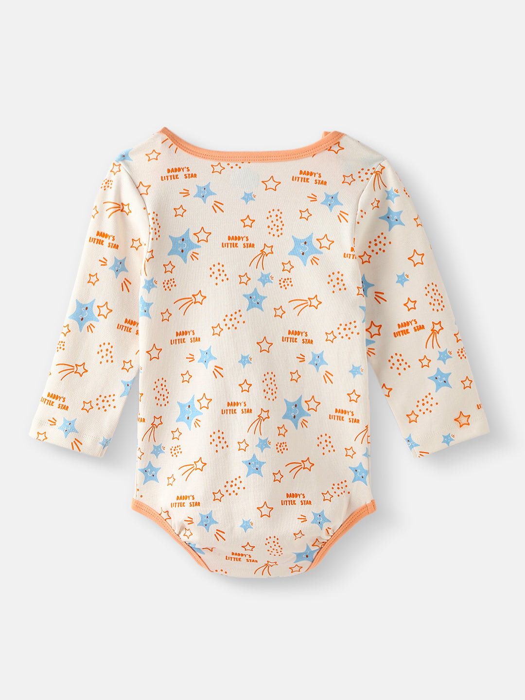 Nautinati Infant's Soft Cotton Star Print Bodysuit With Mittens and Beanie