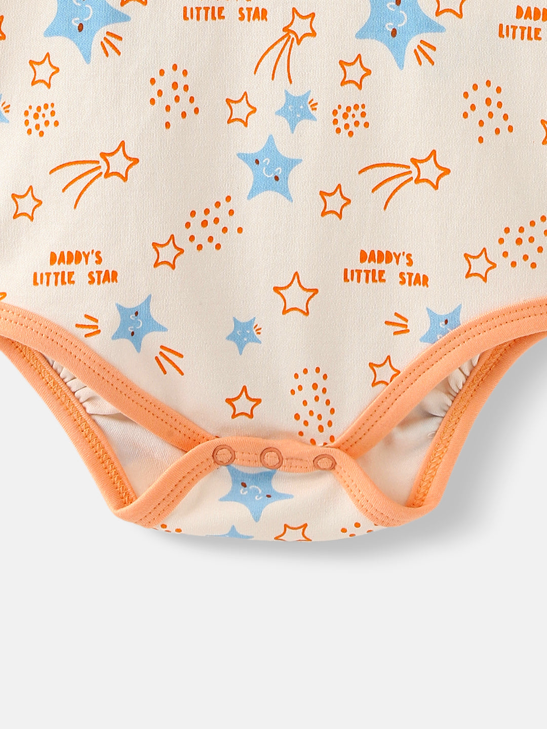 Nautinati Infant's Soft Cotton Star Print Bodysuit With Mittens and Beanie