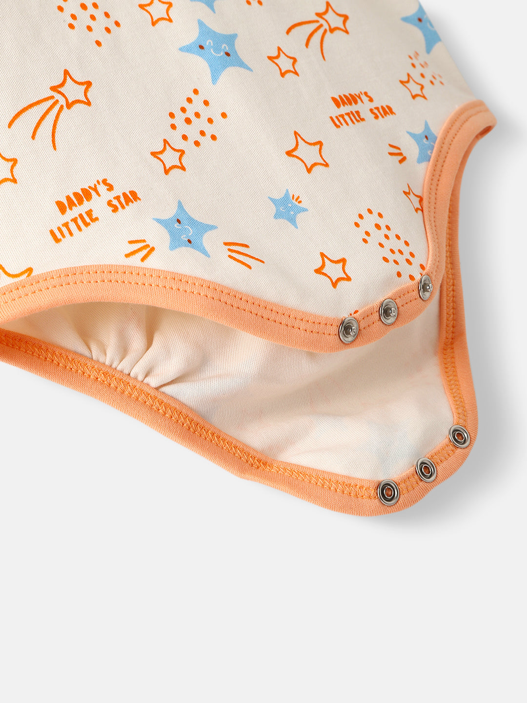 Nautinati Infant's Soft Cotton Star Print Bodysuit With Mittens and Beanie