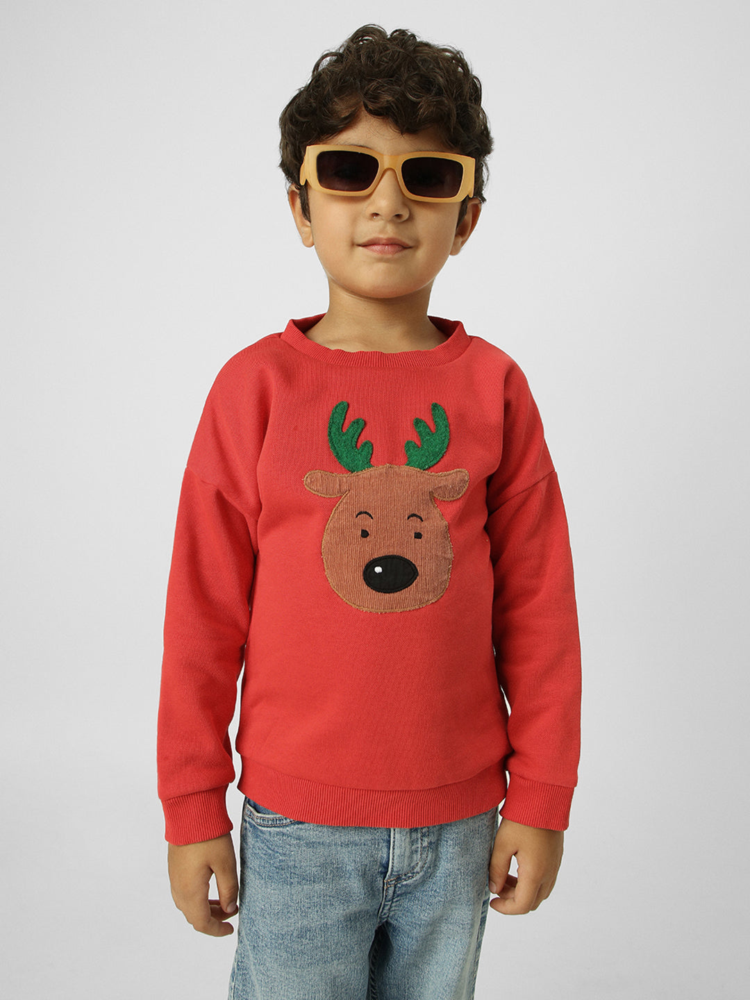 Boys Holiday-Themed Applique Design Sweatshirt