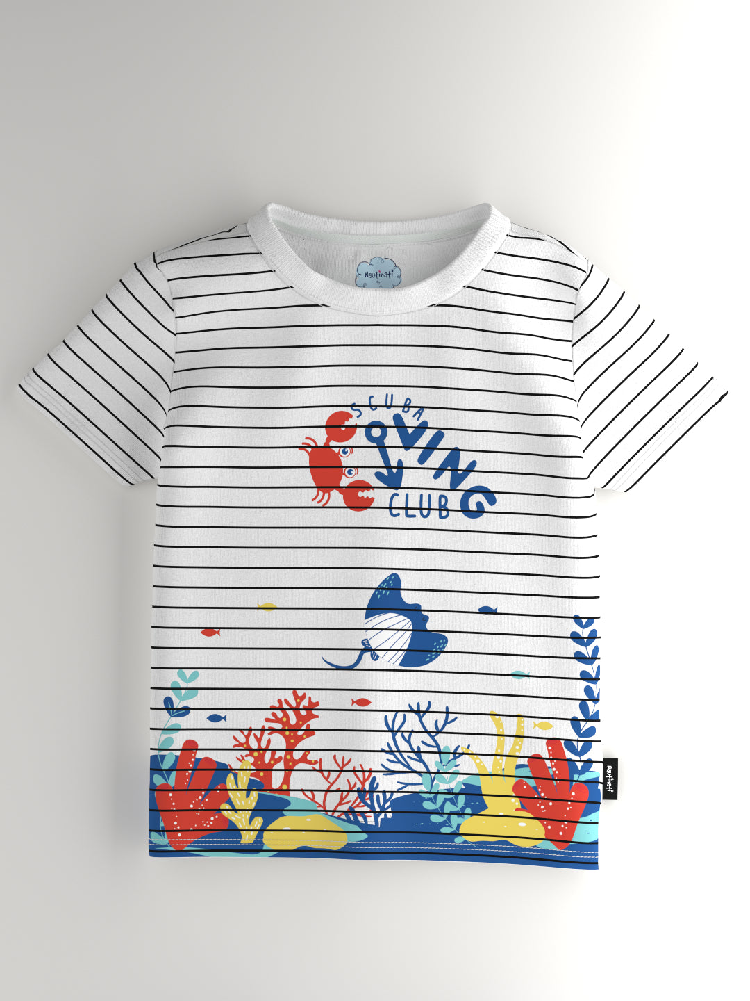Boys White-CobaltBlue Graphic Printed Half Sleeve Pack of 2 T-Shirt