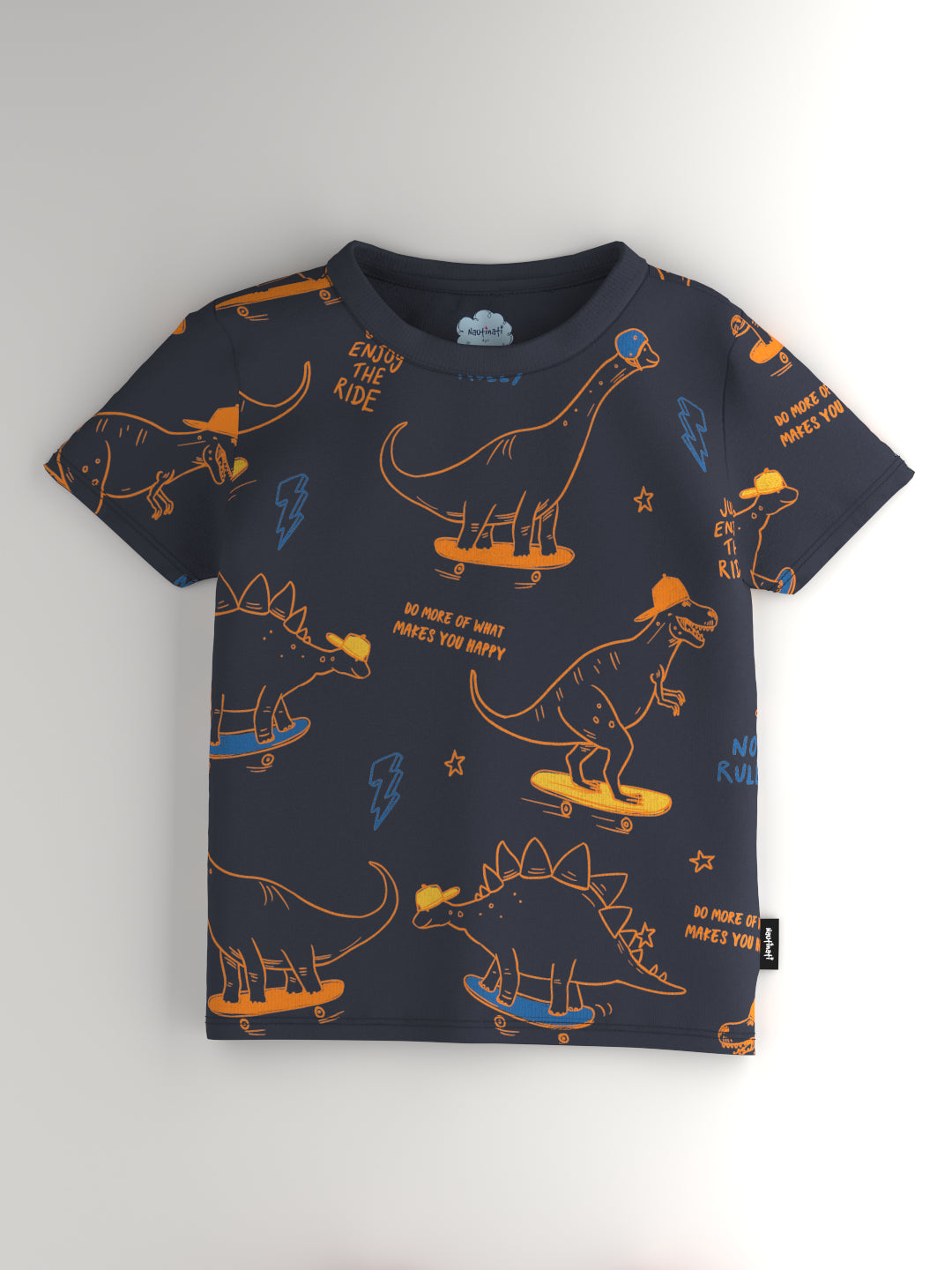 Boys White-Navy-Red Graphic Printed Half Sleeve Pack of 3 T-Shirt