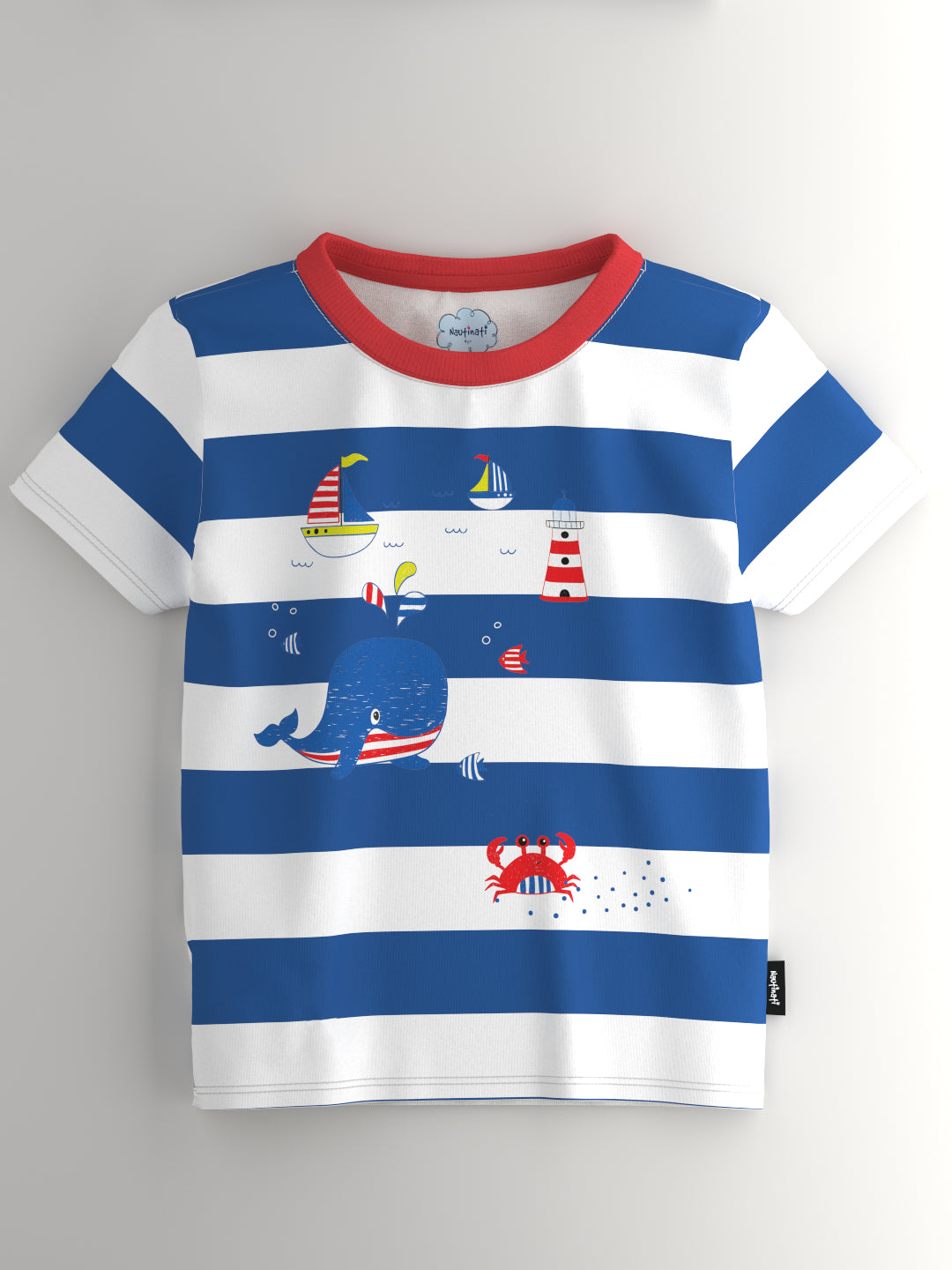 Boys White-NavyBlue Graphic Printed Half Sleeve Pack of 2 T-Shirt