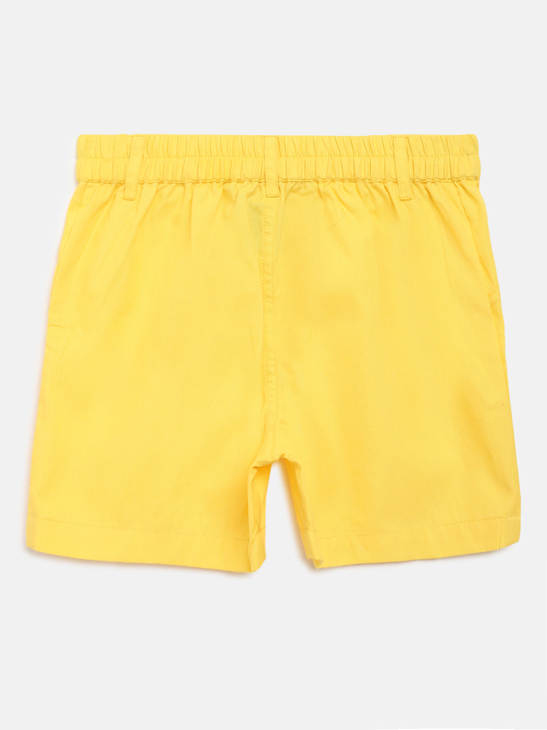 Nautinati Boys Yellow White Printed Shirt Bottom Co-Ord Set