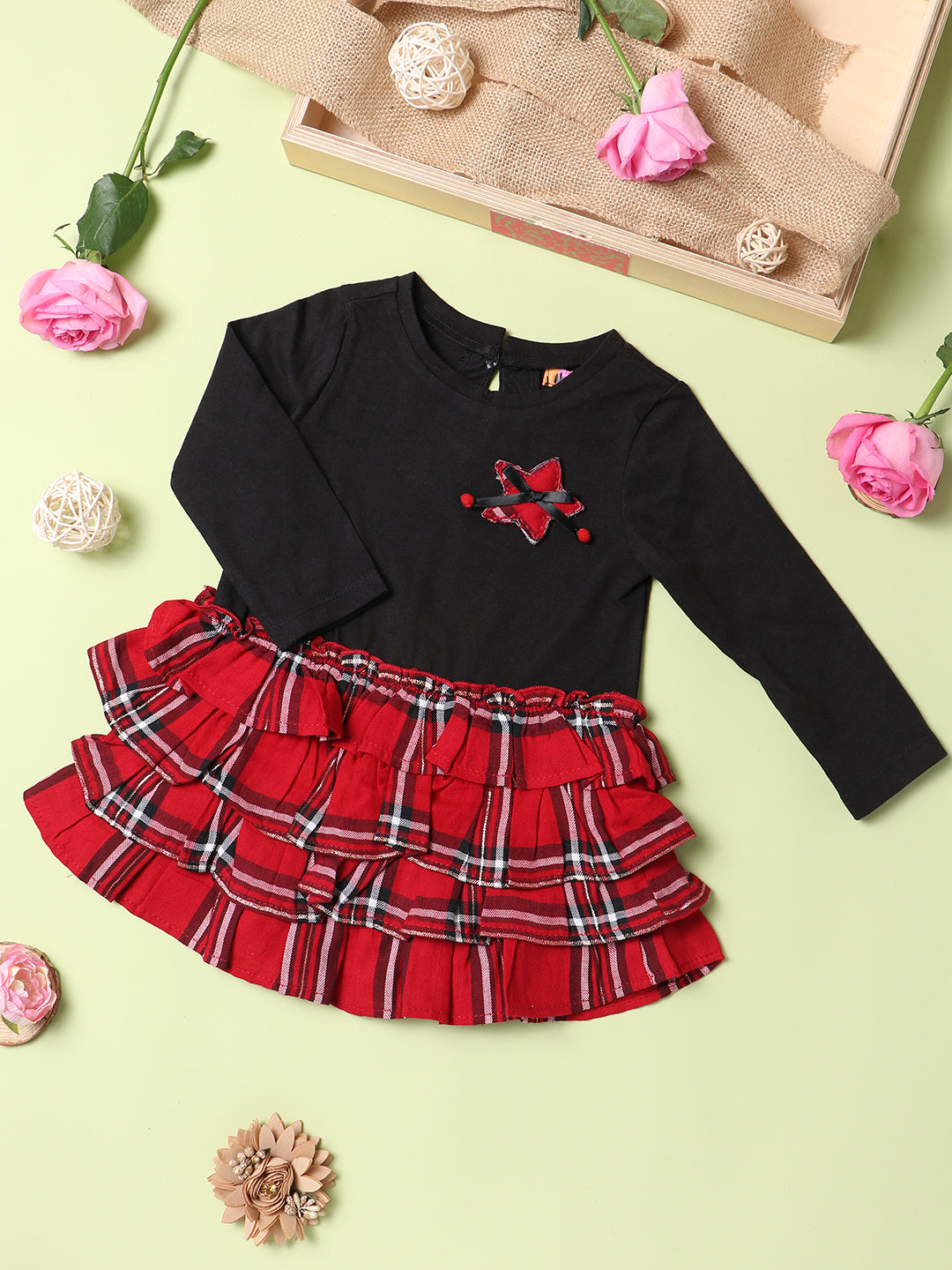 Nautinati Black Red Dress