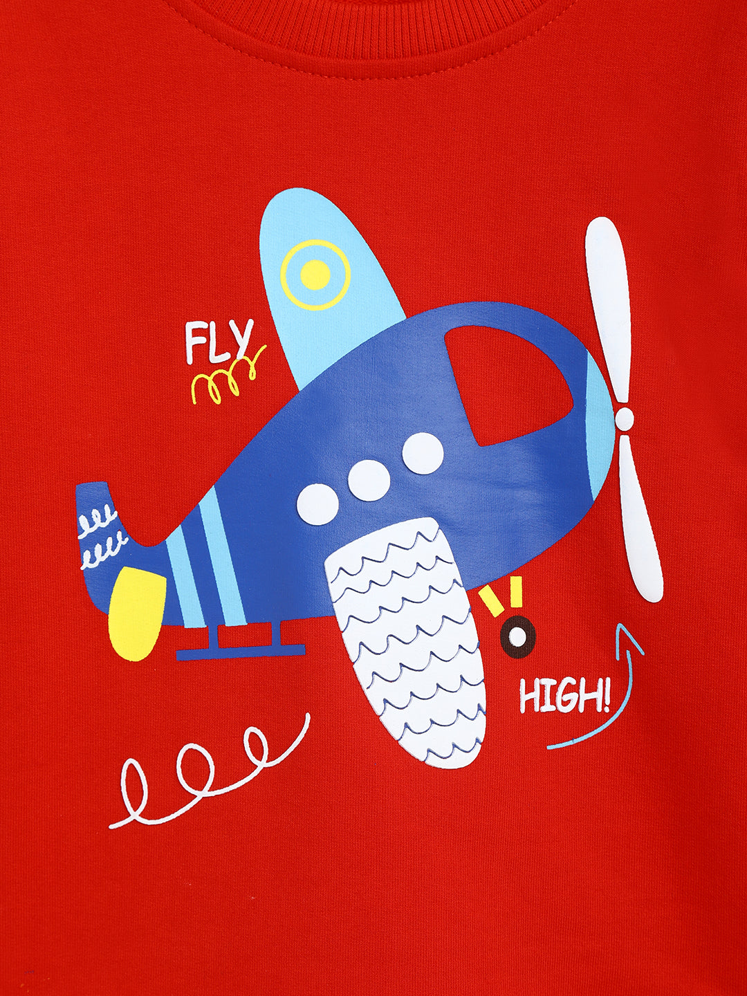 Nautinati Boys Red Printed Sweatshirt