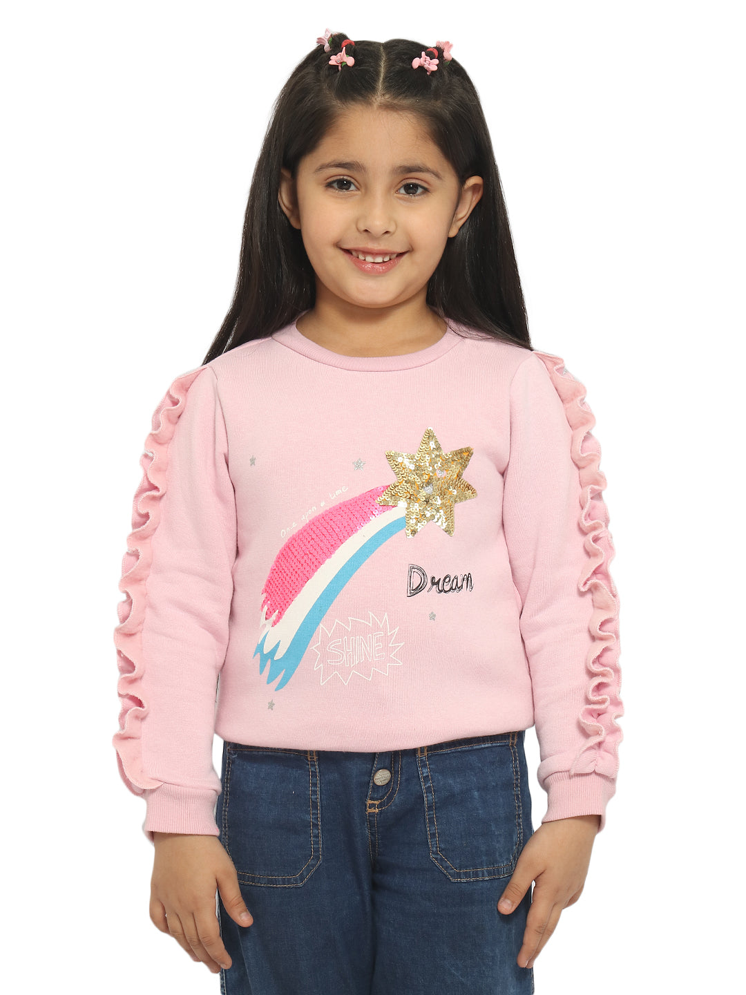 Nautinati Girls Embellished Sweatshirt