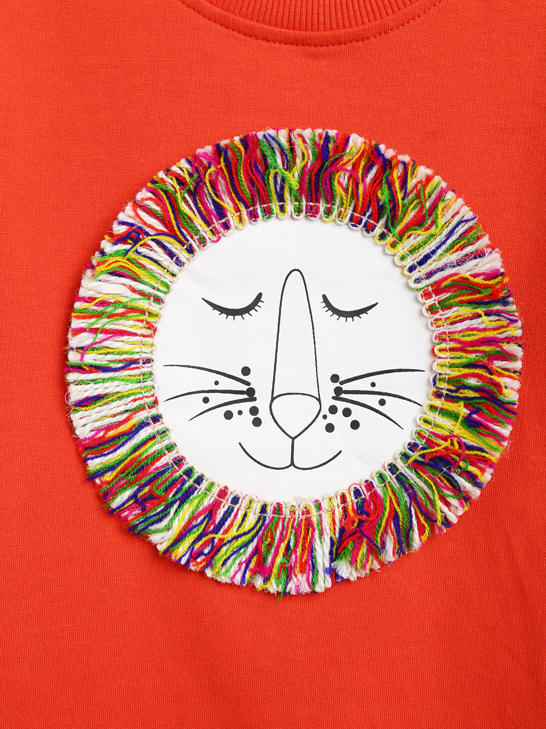 Nautinati Boys Orange Printed Sweatshirt