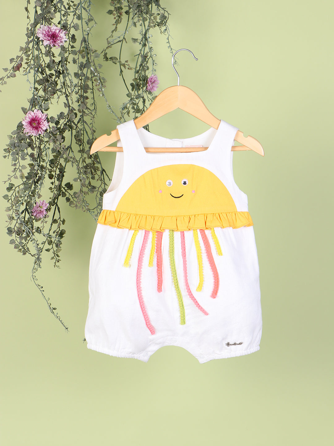 Nautinati Girls Ruffle Detail Pure Cotton Playsuit