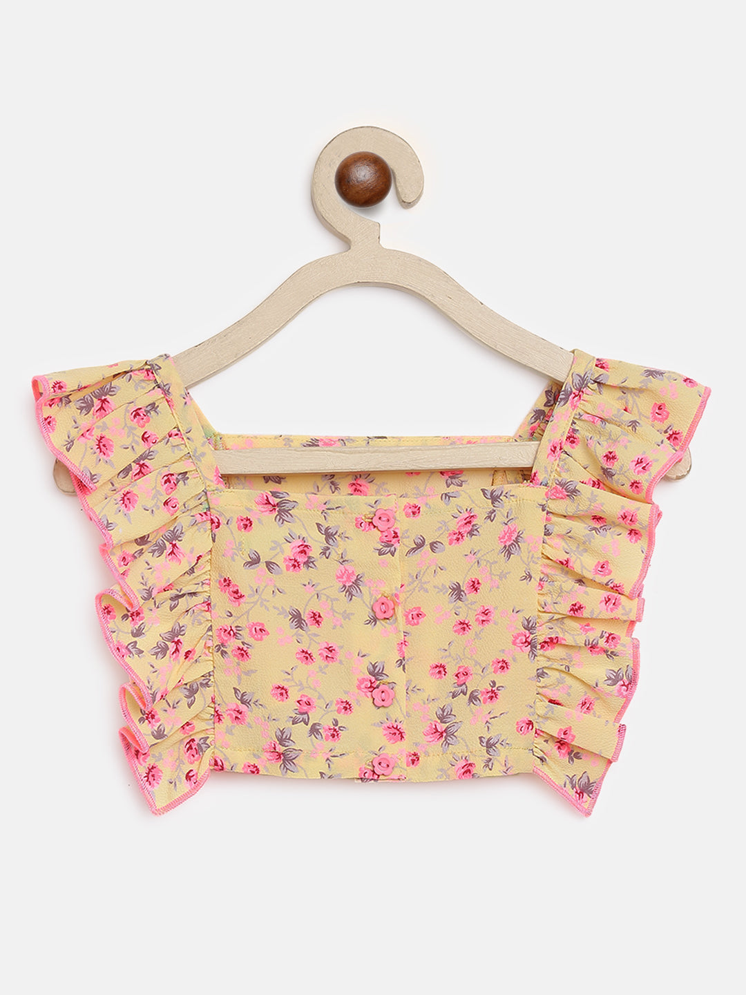 Nautinati Girls Floral Printed Top With Shorts