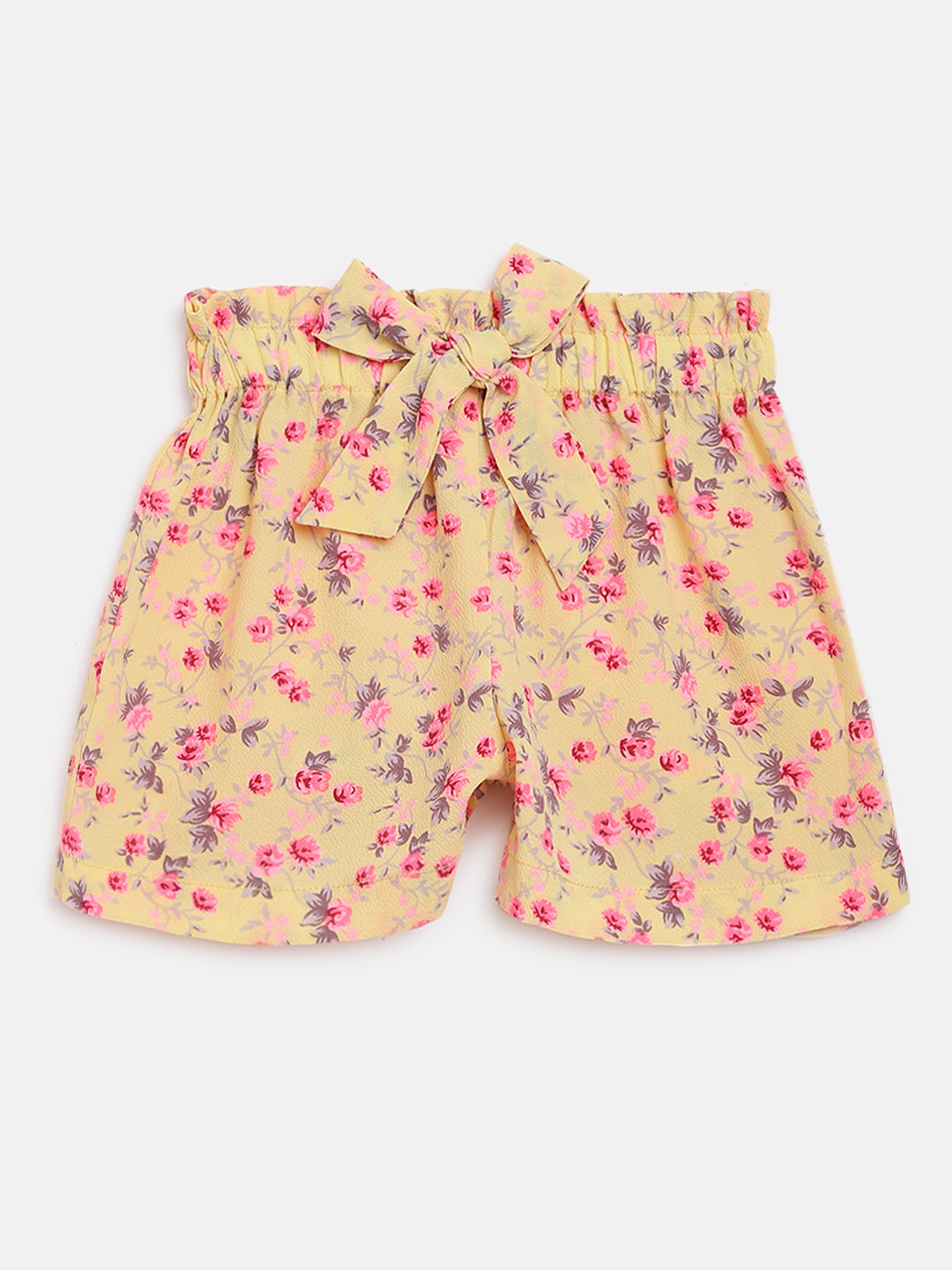Nautinati Girls Floral Printed Top With Shorts