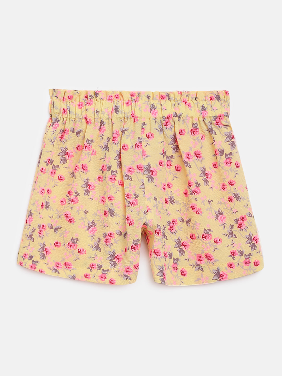 Nautinati Girls Floral Printed Top With Shorts