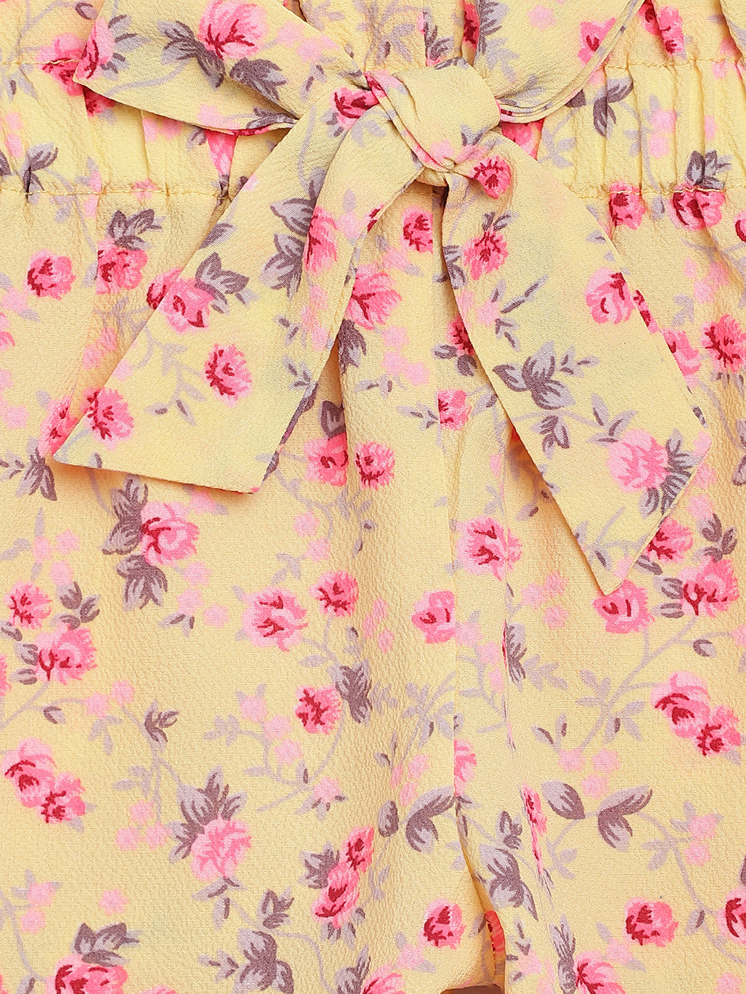 Nautinati Girls Floral Printed Top With Shorts