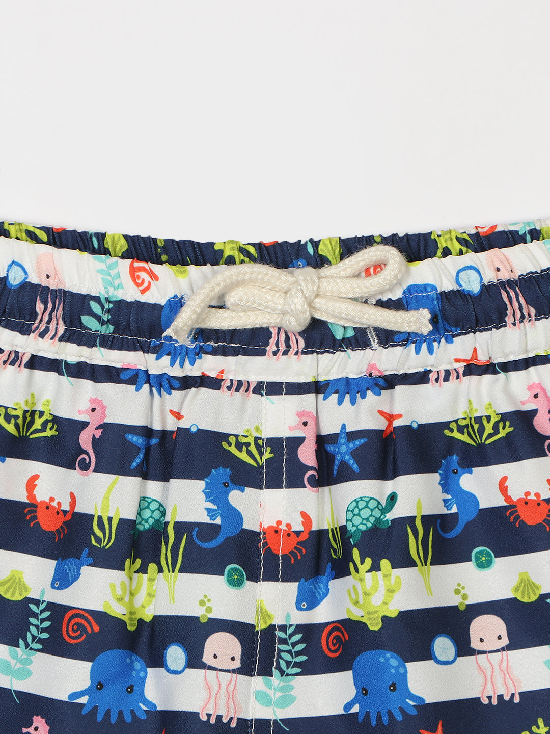 Nautinati Boys Horizontal Striped Mid Rise Shorts