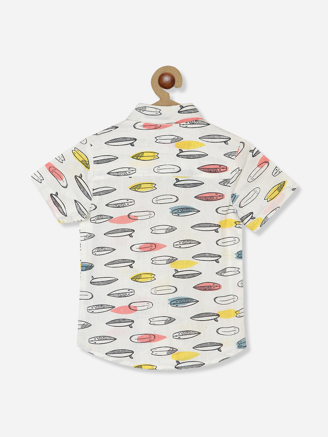 Nautinati Boys Standard Conversational Printed Pure Cotton Casual Shirt