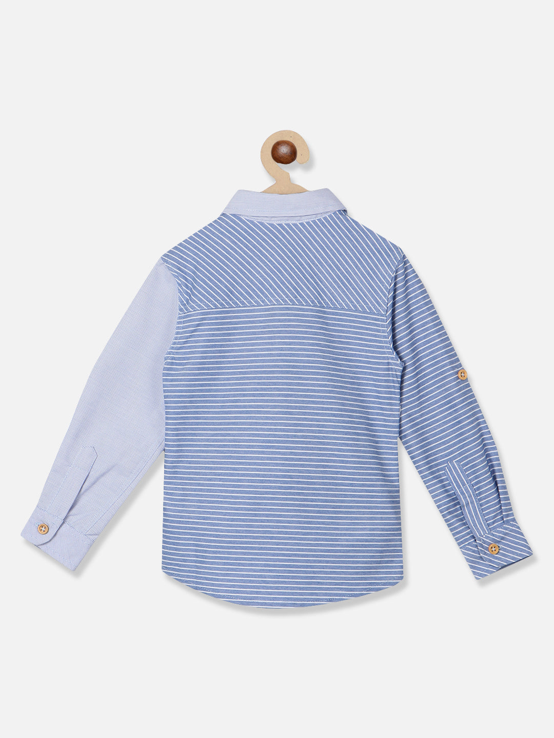 Nautinati Boys Standard Horizontal Striped Casual Shirt