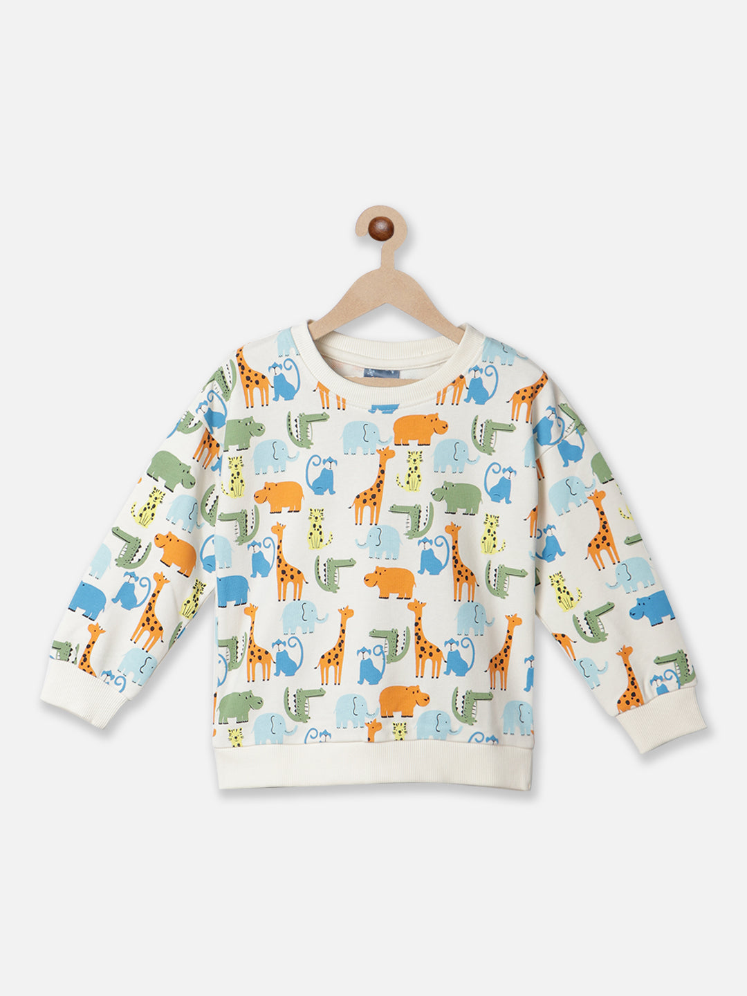 Nautinati Boys Multicolor Printed Long Sleeve PolyCotton Sweatshirt