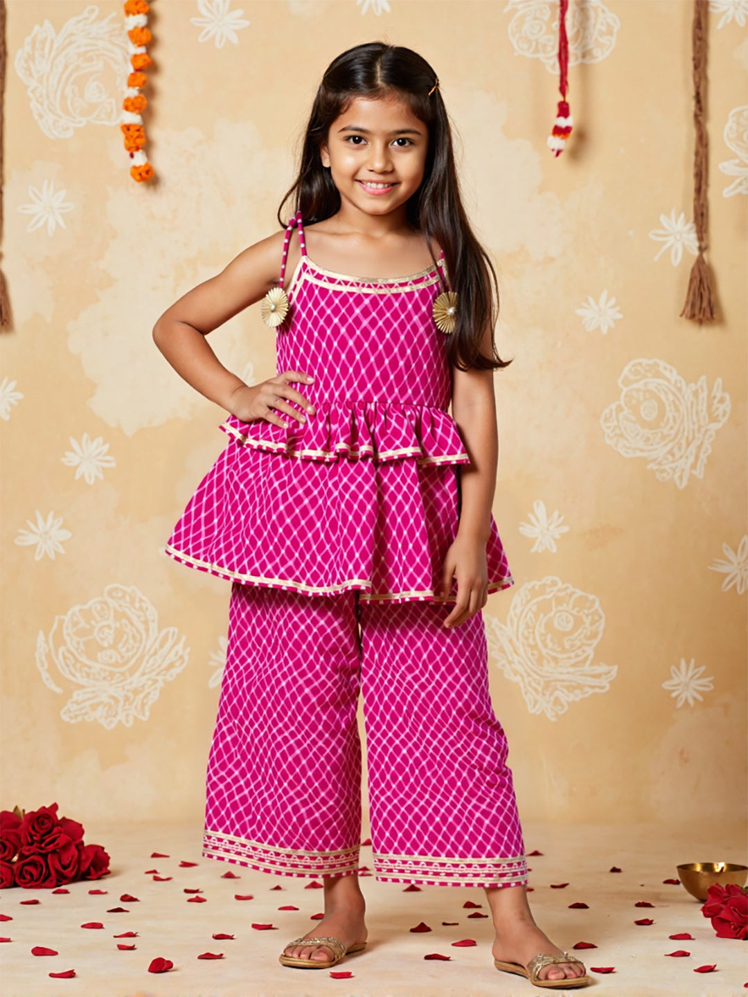Nautinati Girls' Cotton Ethnic Festive Set | Age 2-10 Years