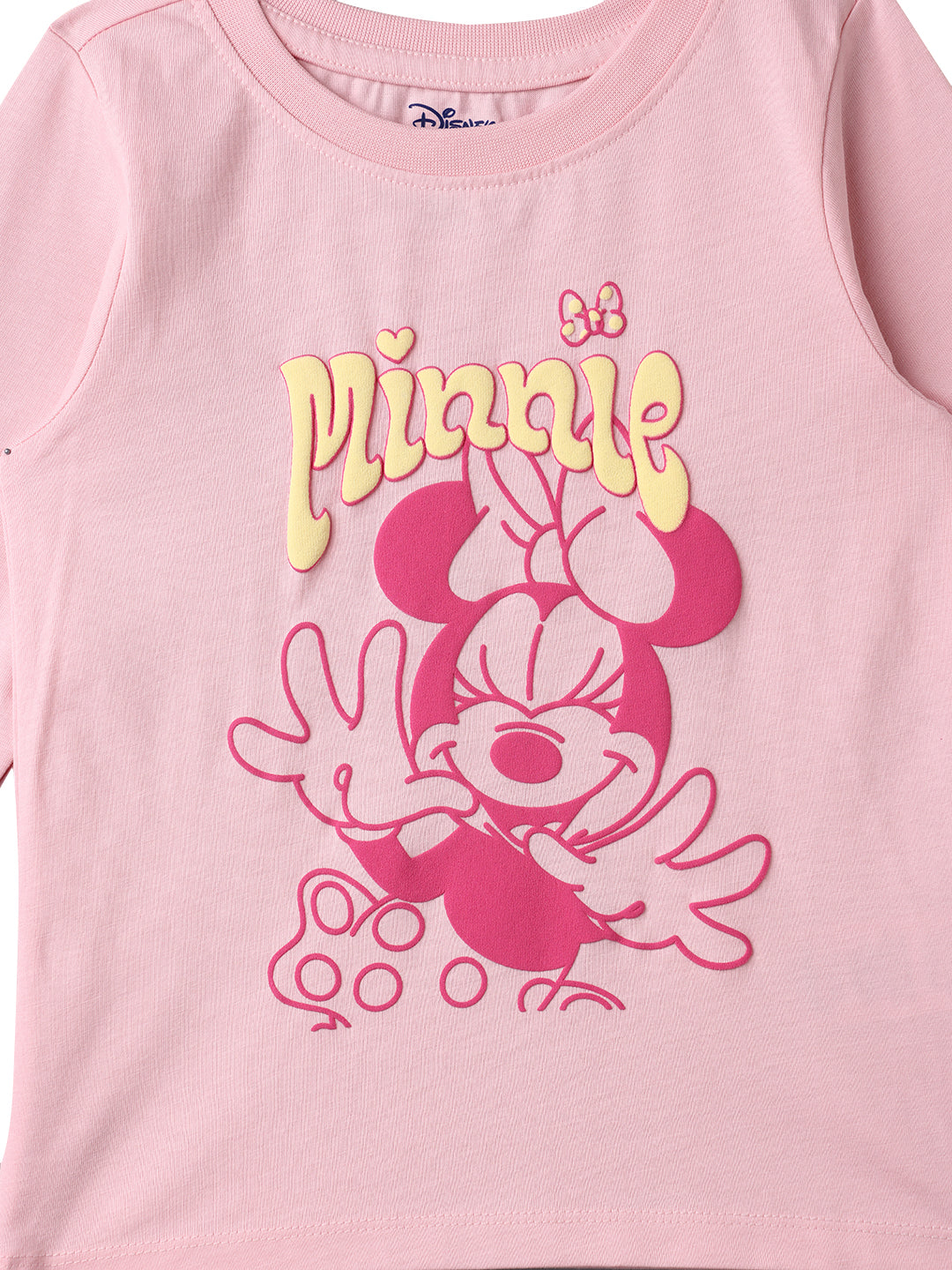 Nautinati Disney Girls Cotton Minnie Mouse Graphic Printed T-shirt