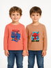 Nautinati Pack Of 2 Pink & Brown Spiderman T-Shirts For Boys