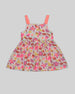 Nautinati Yellow & Blue Floral Print Dress for Girls