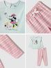 Nautinati Infant Girls' Cotton Minnie Mouse Printed Top and Striped Pants