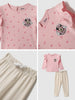 Nautinati Infant Girls' Cotton Minnie Mouse and Heart Print Top and Solid Pants