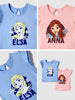 Nautinati Pink & Blue Frozen Print T-shirts for Girls