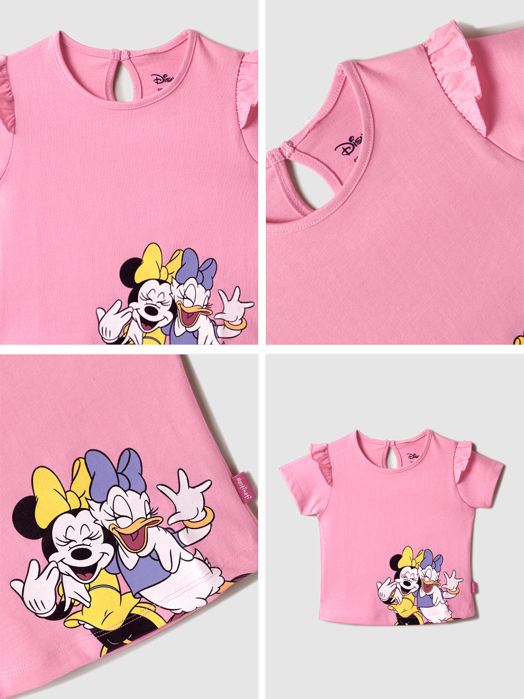 Nautinati Girls' Cotton Minnie Print T-shirt