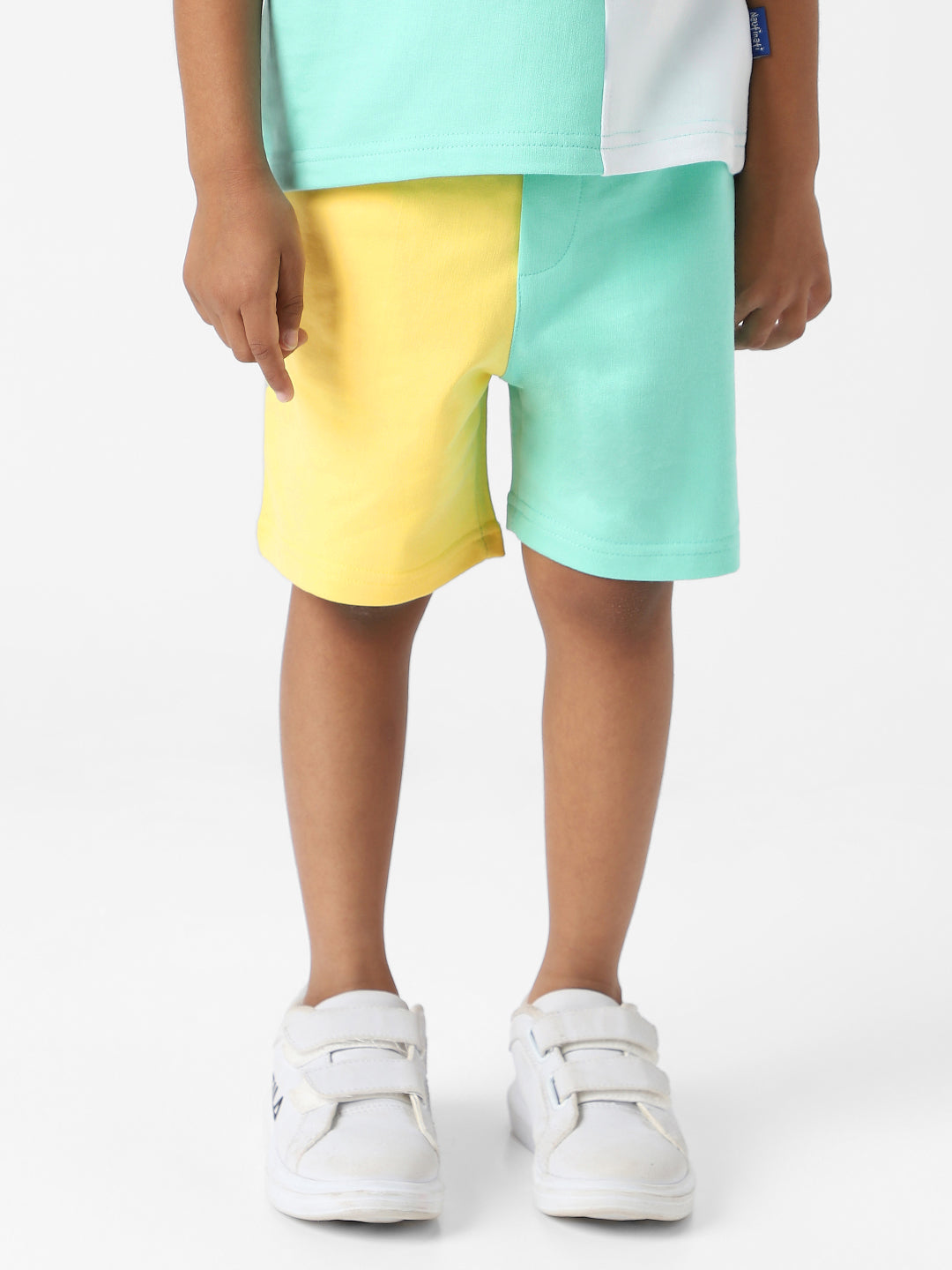 Nautinati Boys' Colourblock Combo Set of T-shirt and Shorts