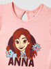 Nautinati Pink & Blue Frozen Print T-shirts for Girls