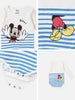 Nautinati Infantsâ€™ Soft Cotton Striped and Mickey Printed Bodysuit