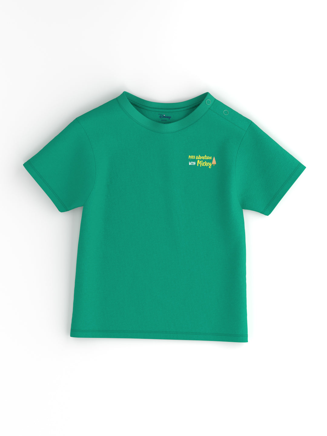 Nautinati Boys' Cotton T-shirt|Mickey Mouse Typography Print | Age 0 - 2 Years