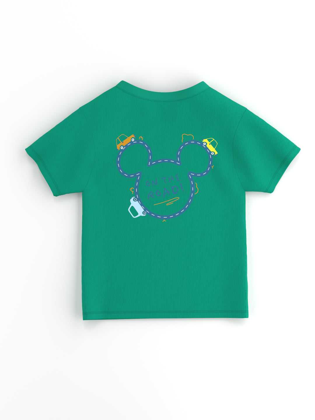 Nautinati Boys' Cotton T-shirt|Mickey Mouse Typography Print | Age 0 - 2 Years