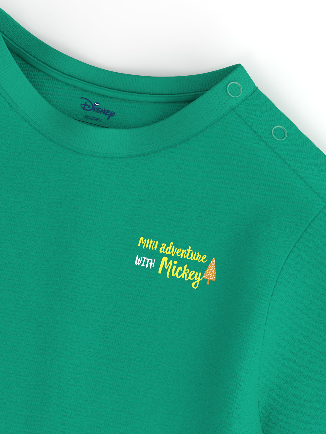 Nautinati Boys' Cotton T-shirt|Mickey Mouse Typography Print | Age 0 - 2 Years