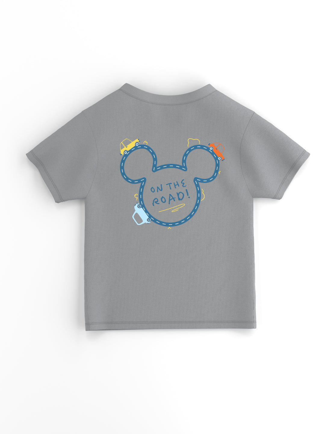 Nautinati Boys' Cotton T-shirt|Mickey Mouse Typography Print | Age 0 - 2 Years
