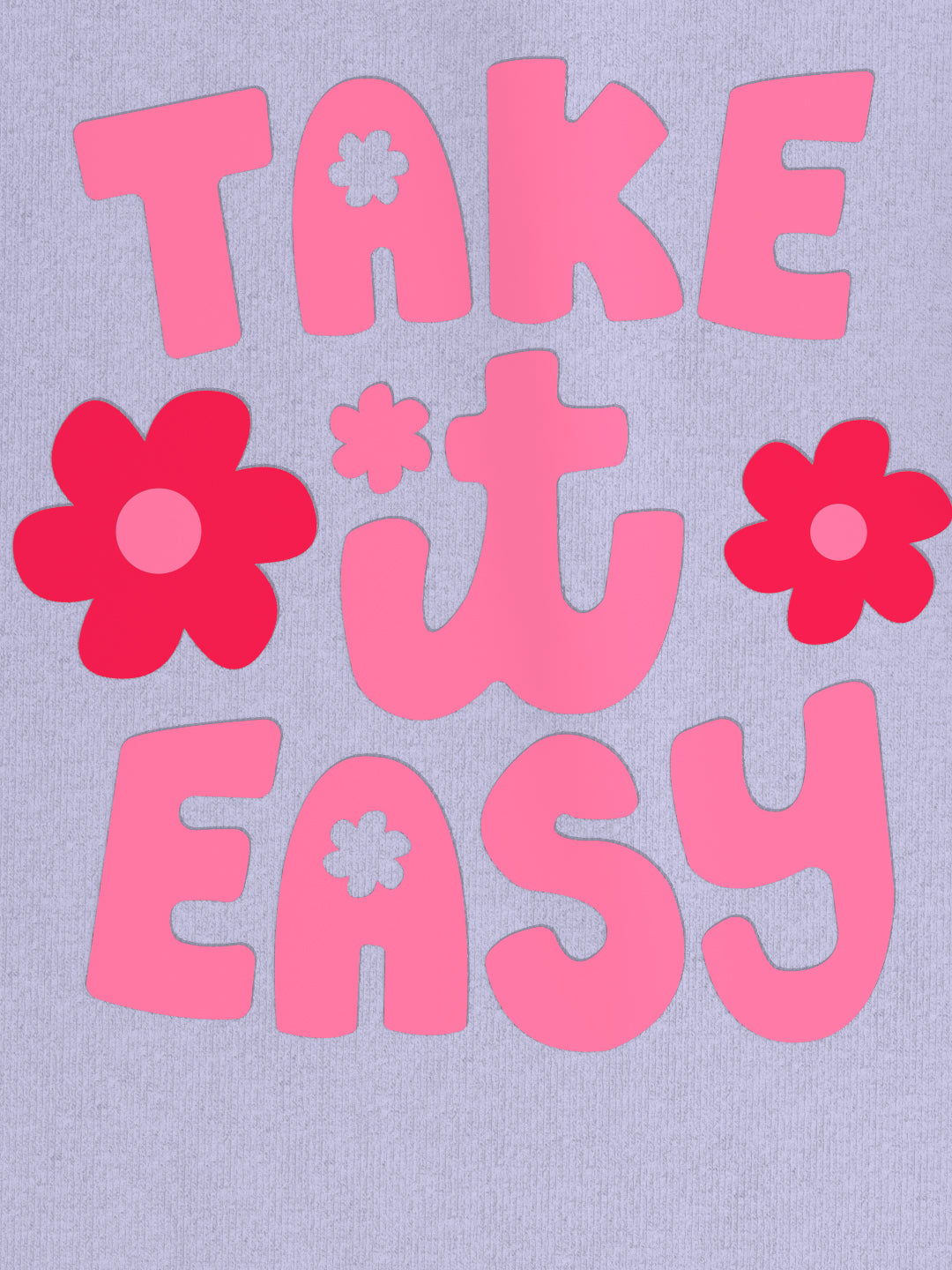 Nautinati Girls' Cotton T-shirt | “Take it Easy” Print | Age 0 - 2 Years