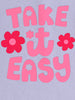 Nautinati Girls' Cotton T-shirt | “Take it Easy” Print | Age 0 - 2 Years