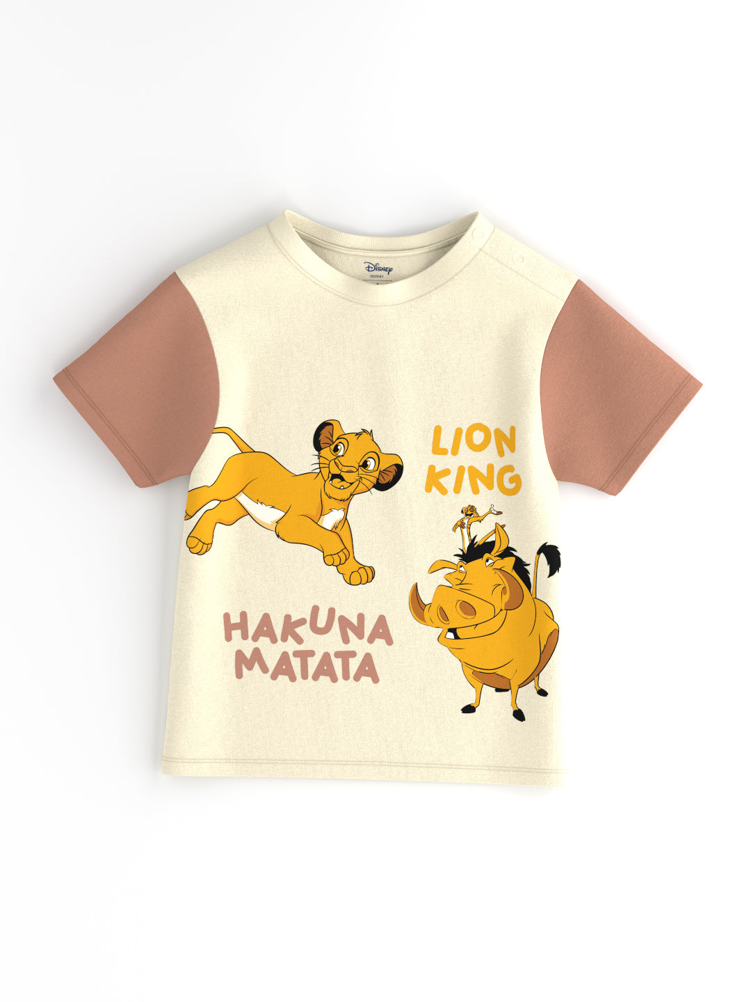 Nautinati Girls' Cotton T-shirt|Lion King Print| Age 0 - 2 Years