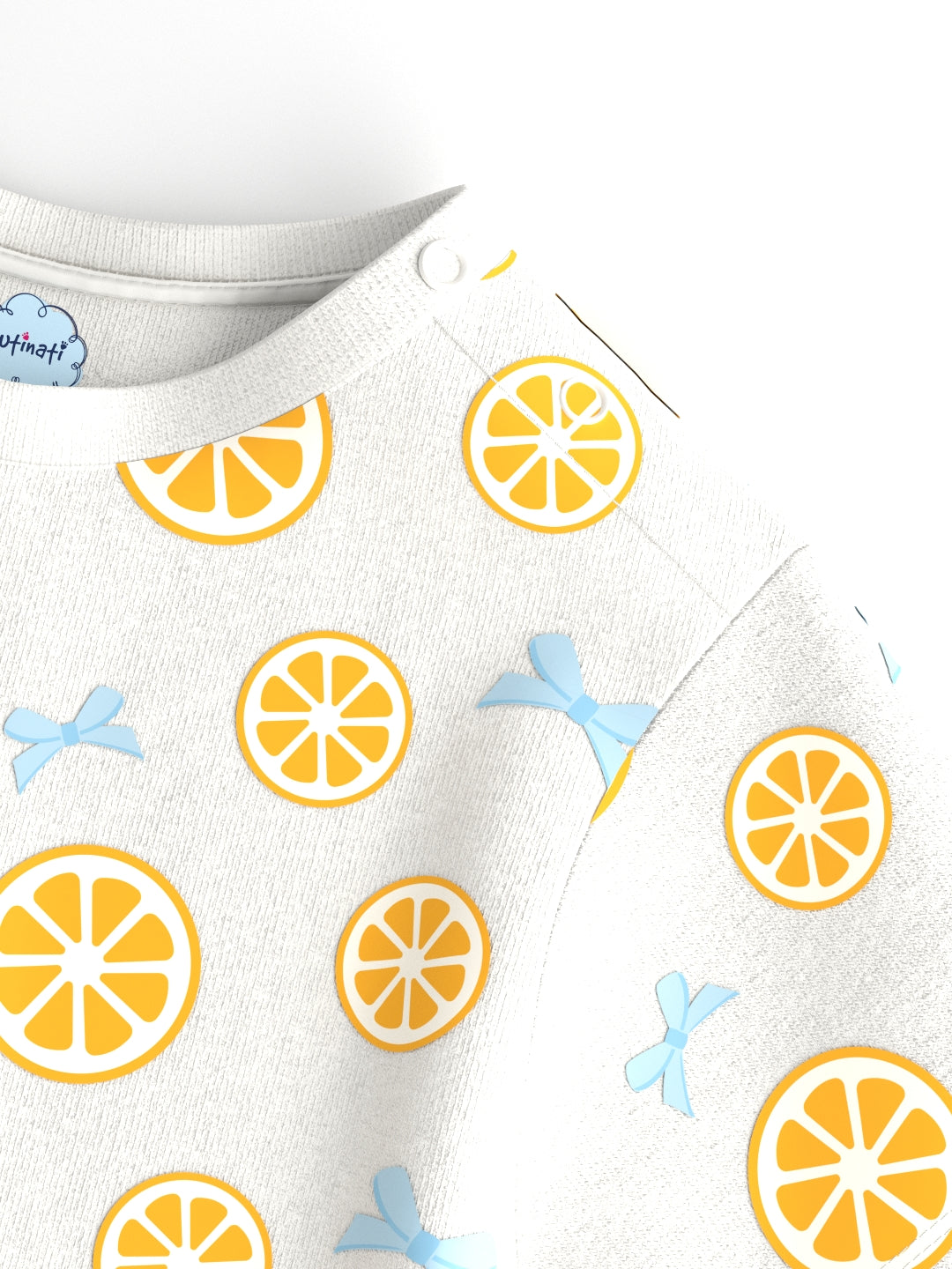 Nautinati Girls Solid and Fruit Print Cotton T-shirts | Pack of 3 T-shirts for 3 to 24 Months
