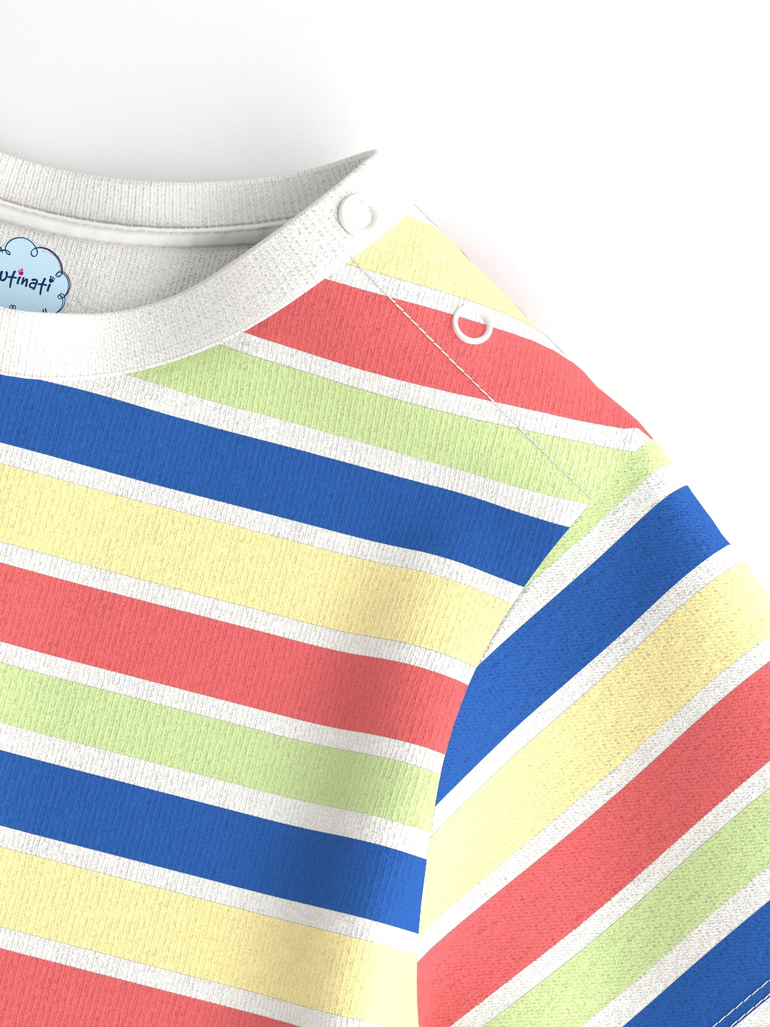 Nautinati Boys' Pack of 2 Cotton Beach Graphic Printed and Striped T-shirts