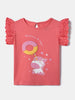 Nautinati Girls' Cotton Top| Donut Puff Print| Age 0 - 2 Years